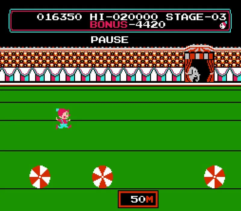 Игра Денди Circus Charlie