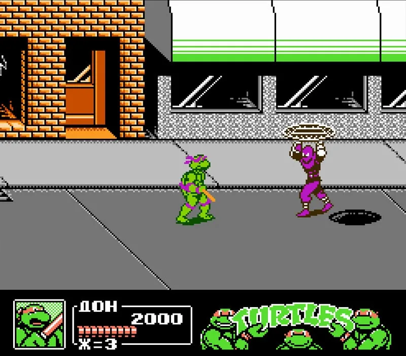 Игра Денди Teenage Mutant Ninja Turtles 3: The Manhattan Project