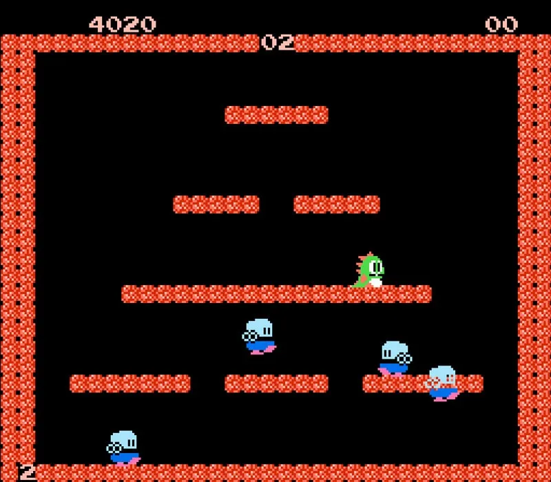 Игра Денди Bubble Bobble