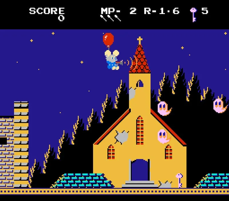 Игра Денди Mappy-Land